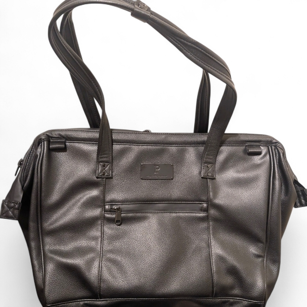👜 Portland Gear Cascade Tote Black Leather NWT Portlandia Laptop Bag - Picture 2 of 10
